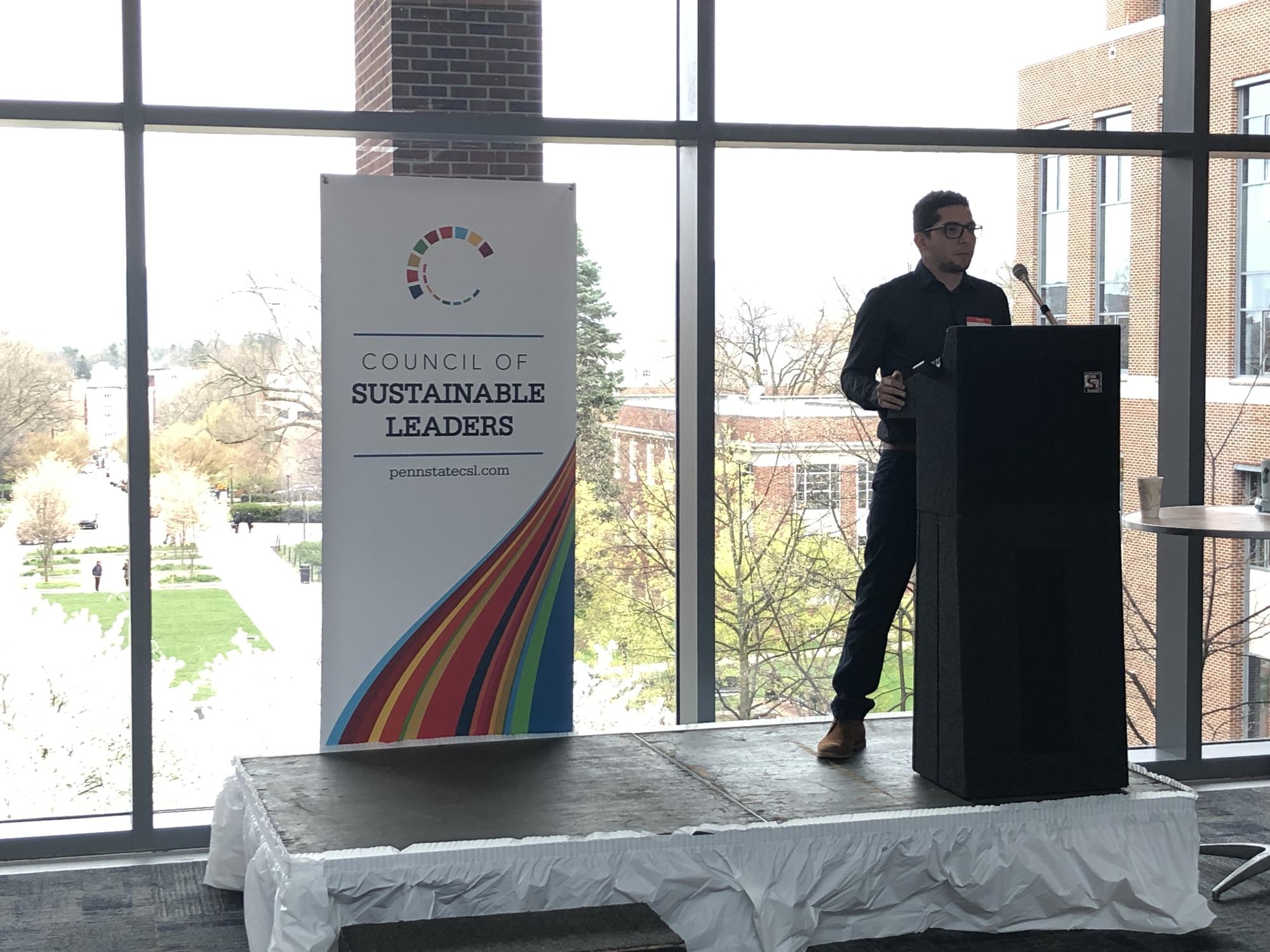 Student Sustainability Award Winner Brandon Bravo