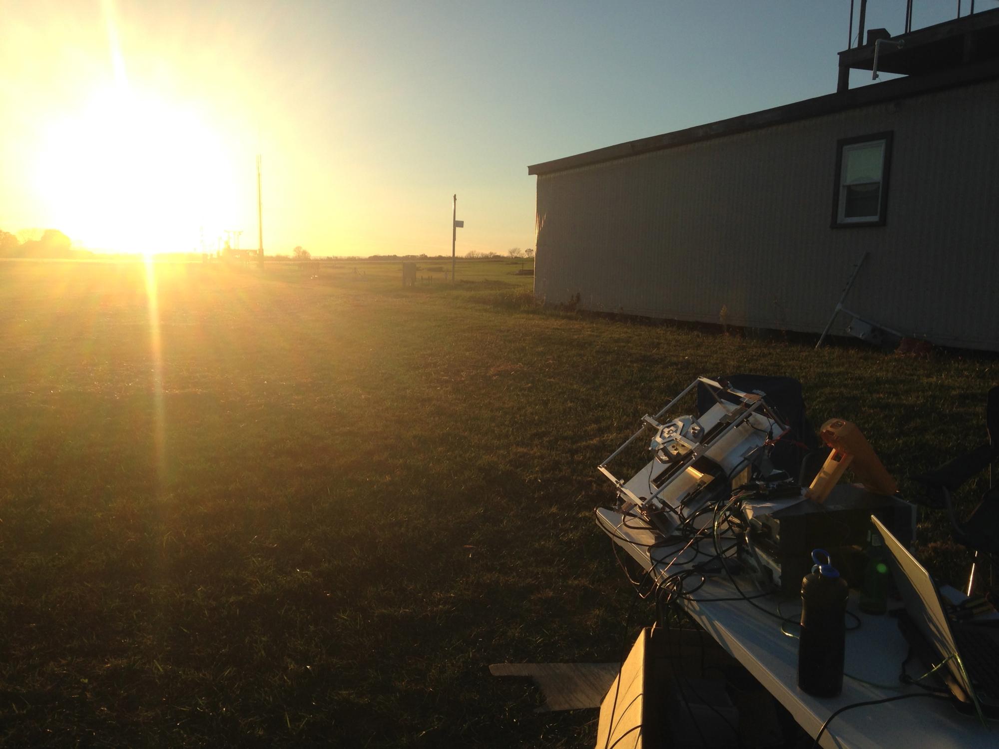 photovoltaic system sunset