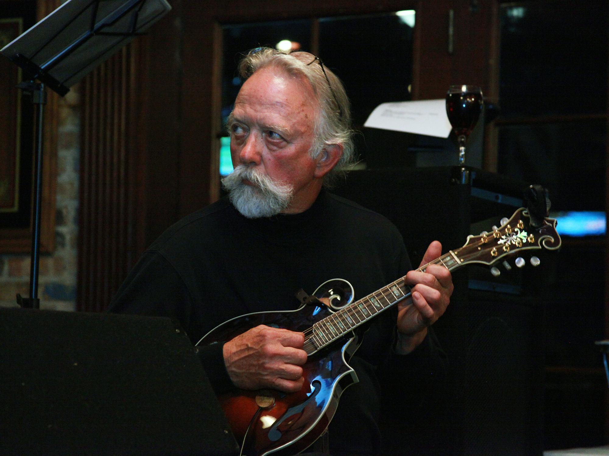 Michael Arthur playing mandolin