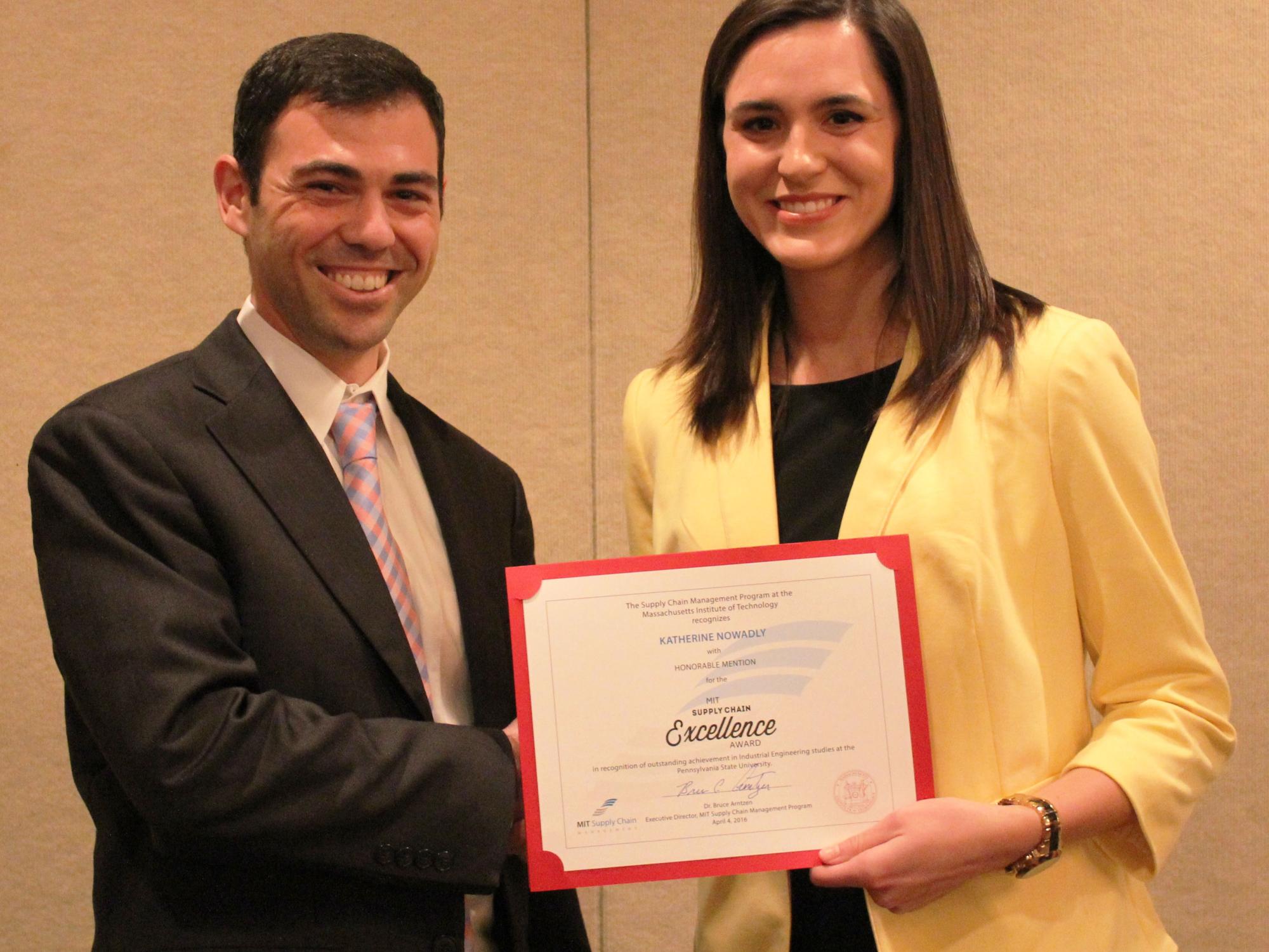 Katherine Nowadly, MIT Supply Chain Excellence Award
