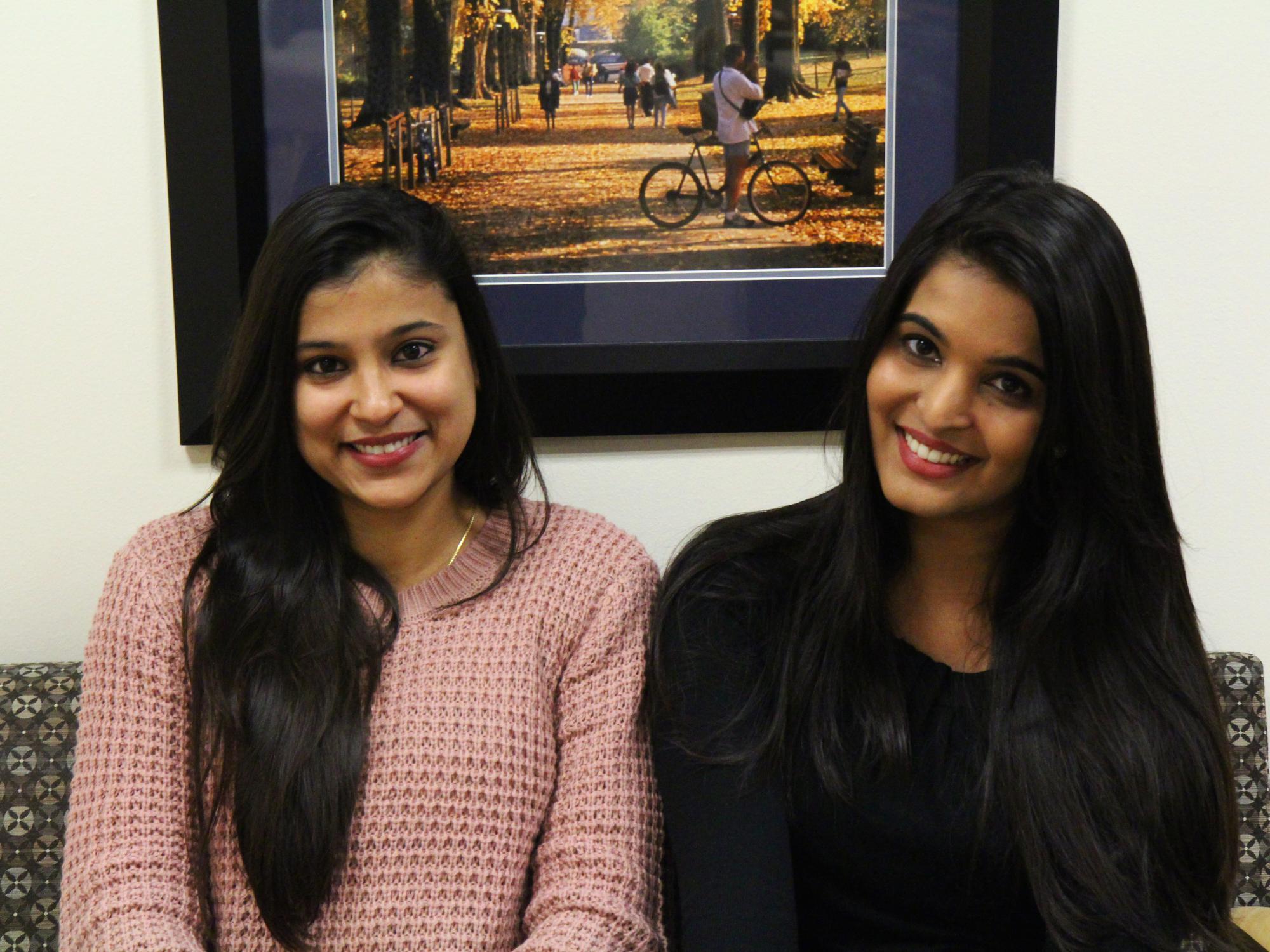 Picture of Ruchika Chari and Malavika Mathur, two information science students at Penn State Great Valley