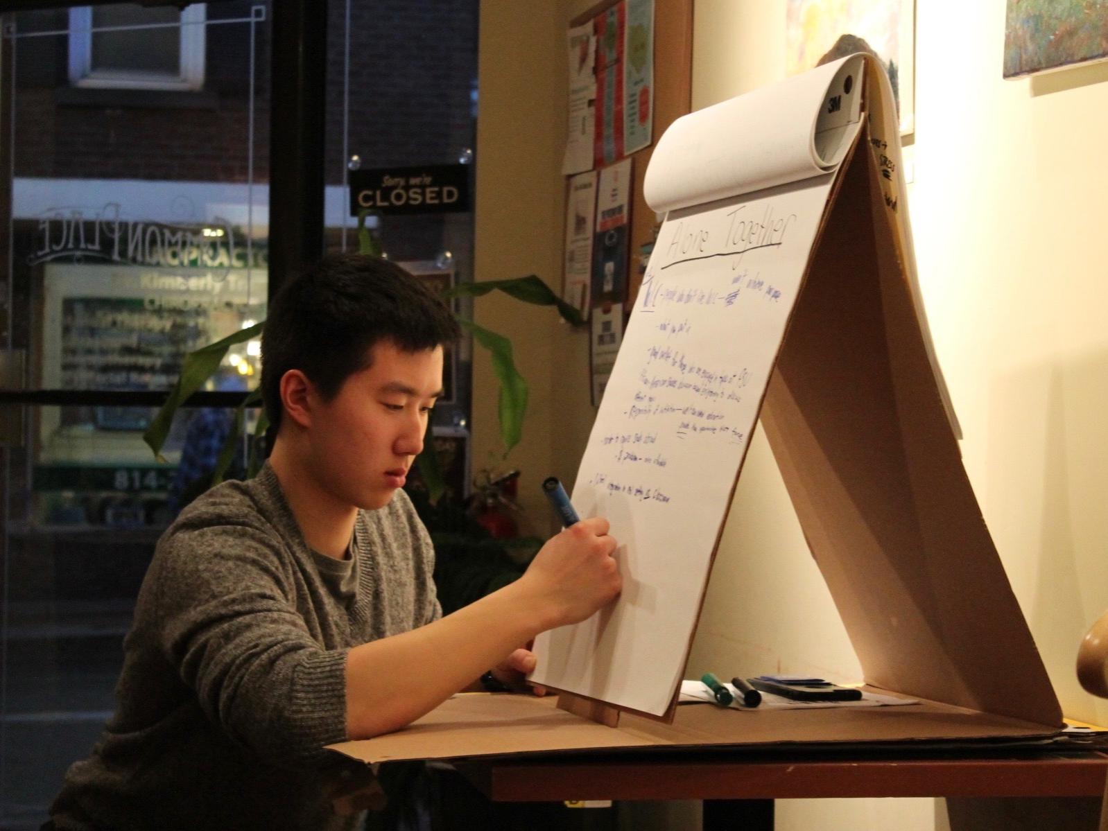 Students in Rhetoric and Civic Life lead a deliberation on diversity at Penn State.