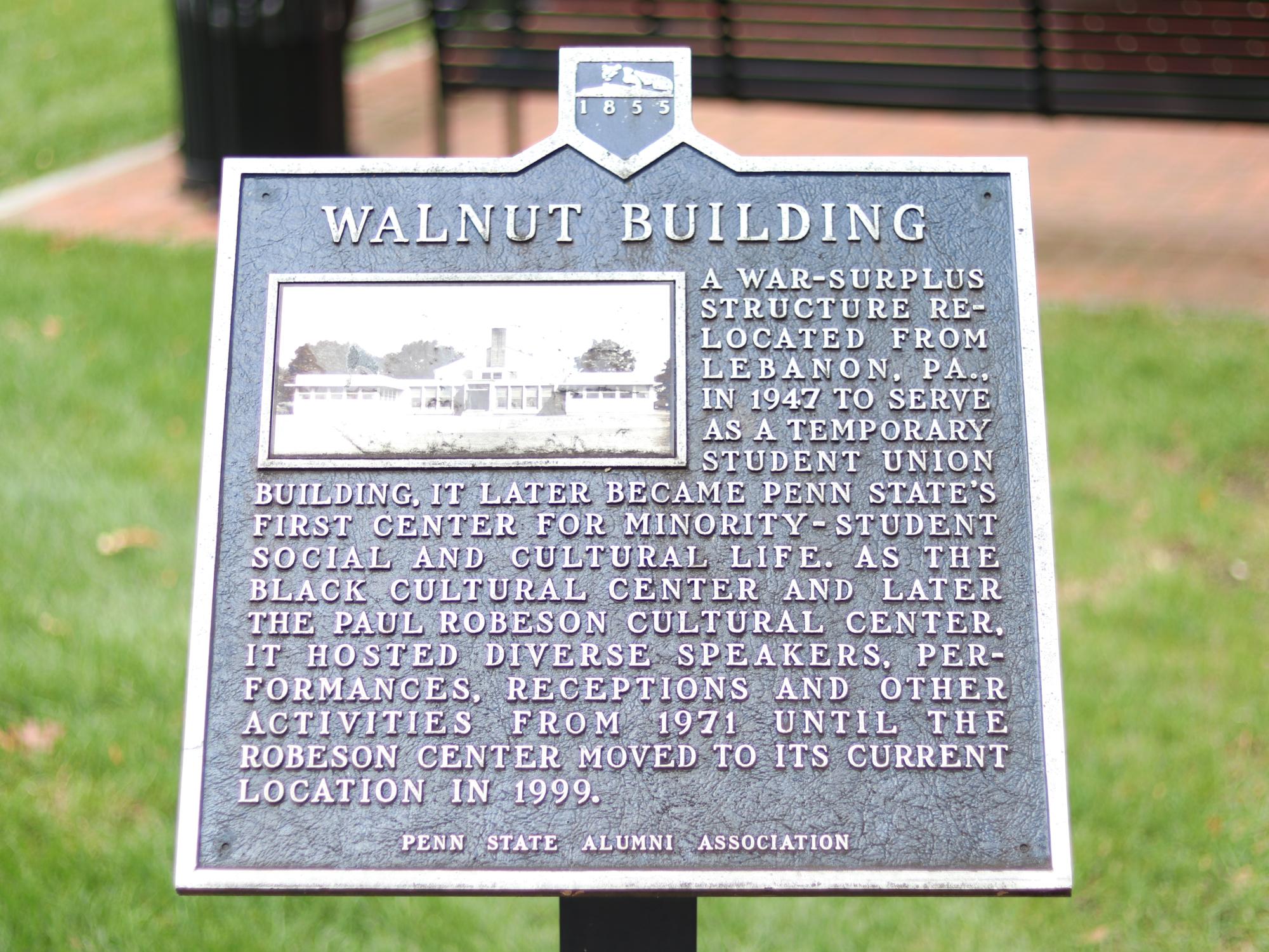 Walnut Building Historic Plaque