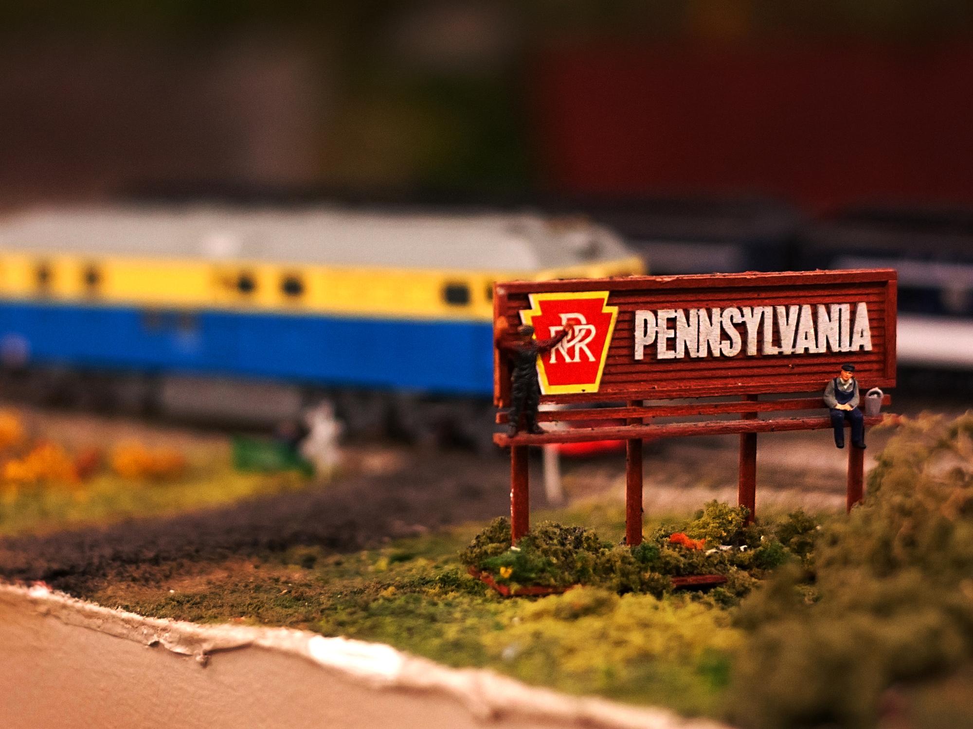 A miniature Pennsylvania billboard 