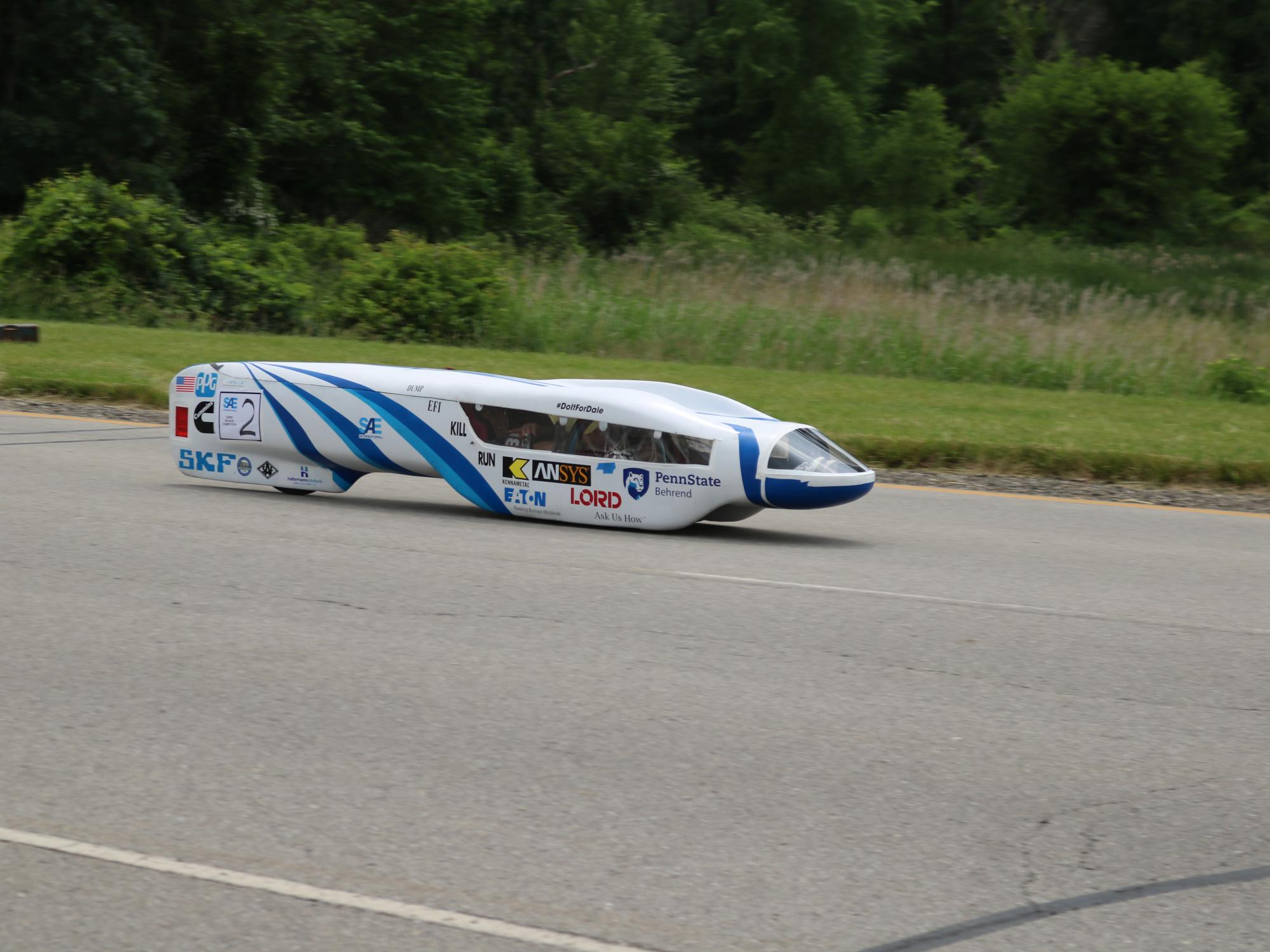 While driving, Behrend SAE Club uses a “burn and coast” method.