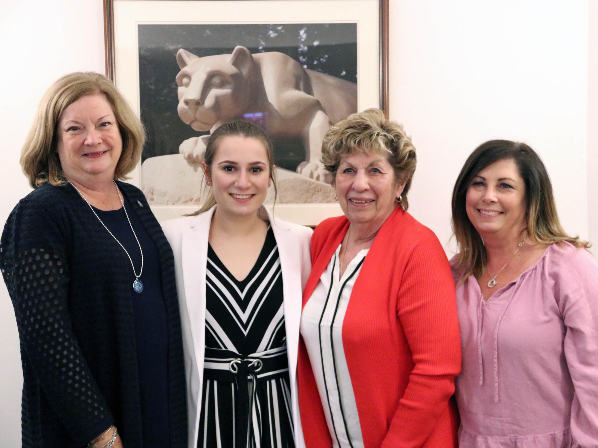 Dean Laurie Badzek and Hannah Haag with her grandmother and aunt