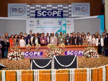 DTRA and Penn State participants with the Senior Advisor from the Dept. of Biotechnology, Ministry of Science & Technology, at the One Health India Conference 2019.