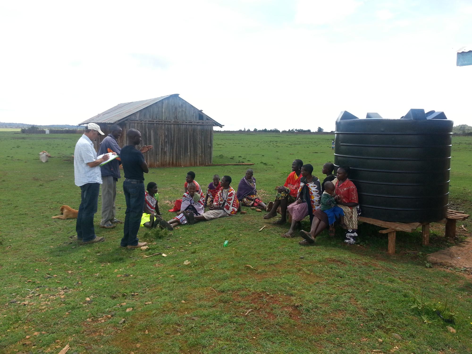 Jacobson with villagers