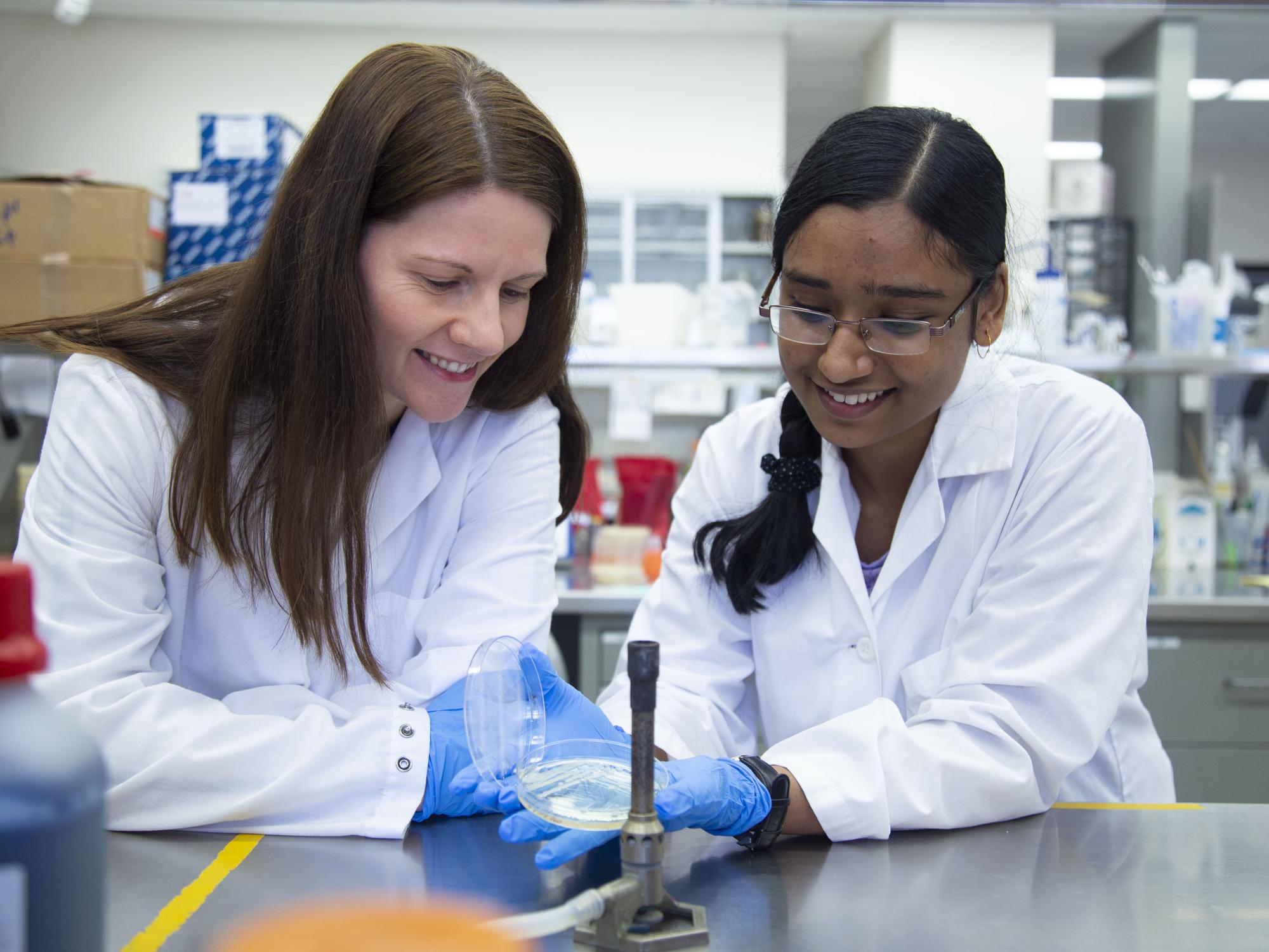 Two researchers