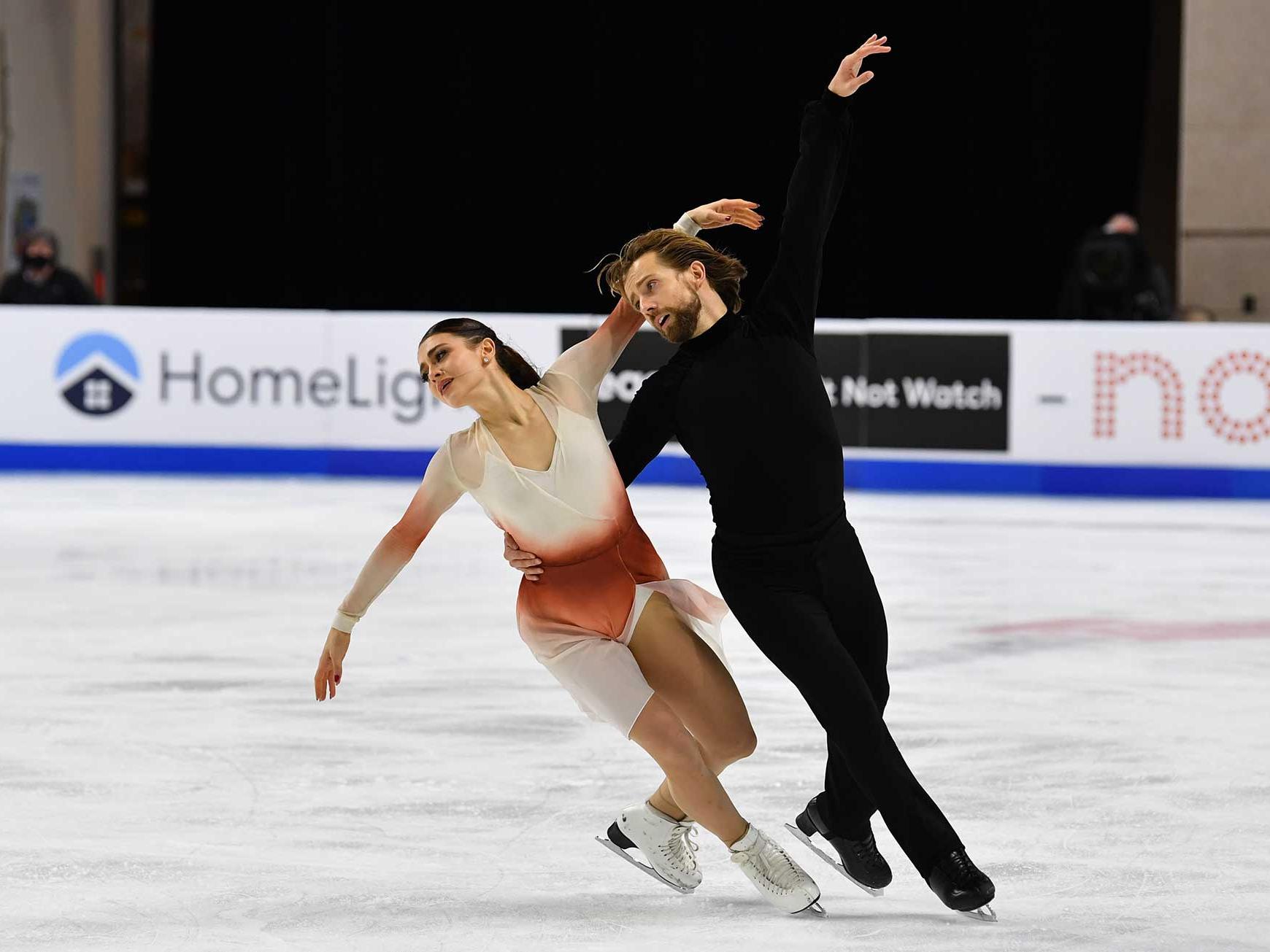 Kaitlin Hawayek and her partner, Jean-Luc Baker.