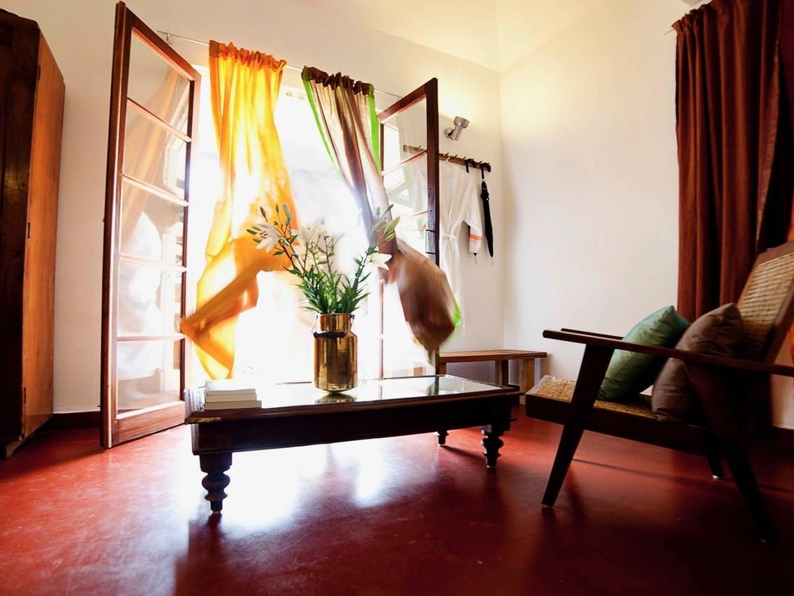 A living room at Kayal Island Retreat