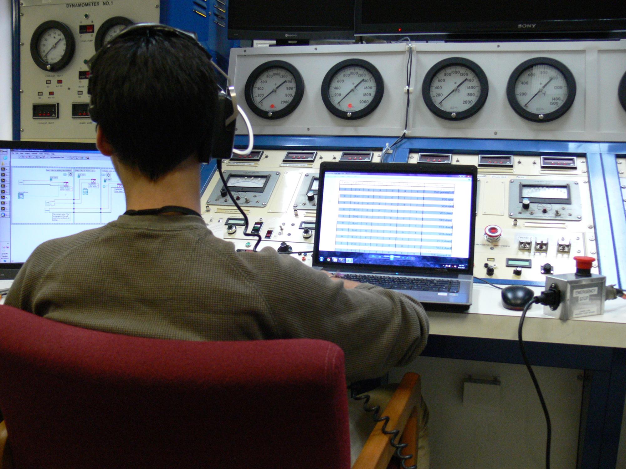 Kenrick Dacumos in the High Energy Test Facility
