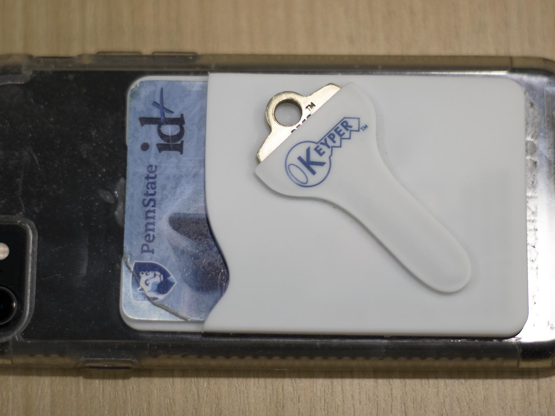 The Keyper, a phone wallet designed by Penn State students