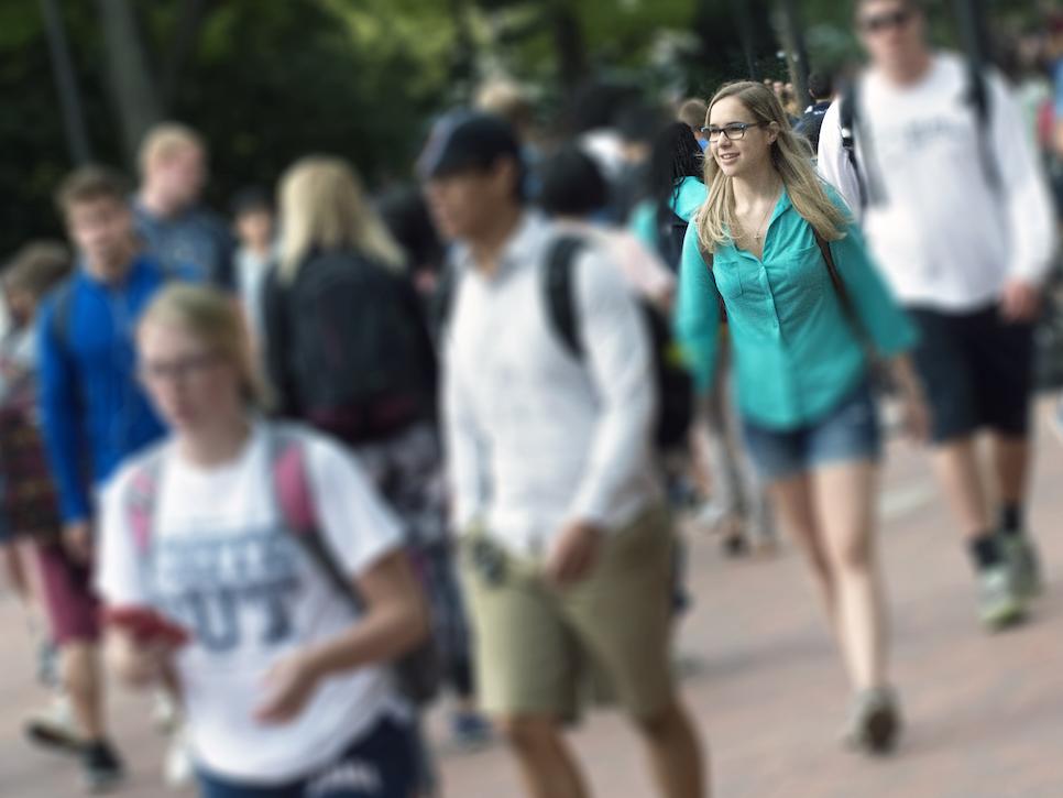 Krista Krebs on campus