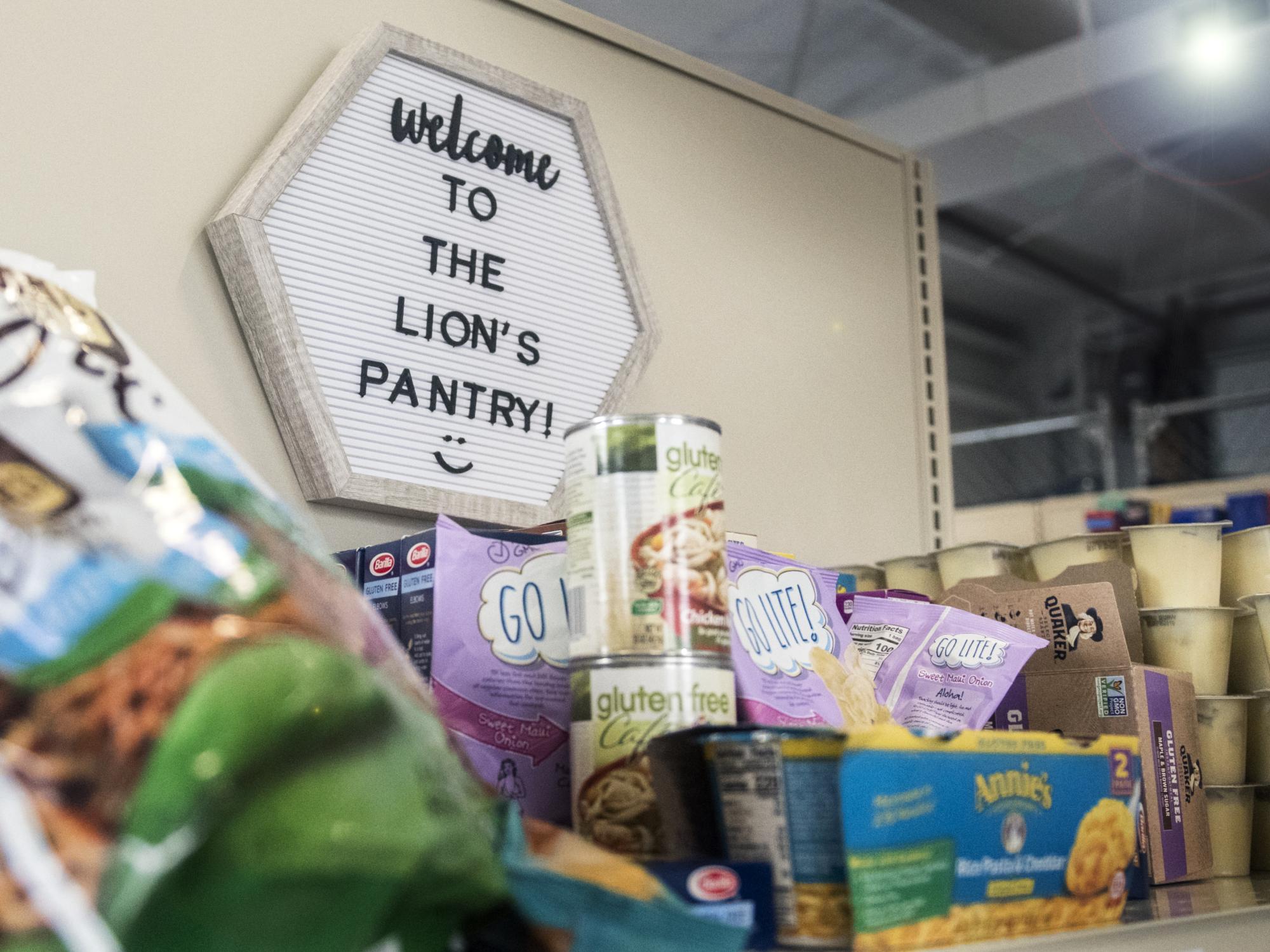 shelf at Lions Pantry