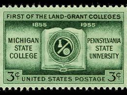 US Postal Stamp commemorating Land-Grant Colleges founding