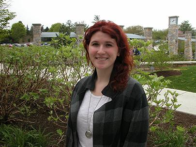 Laura on campus