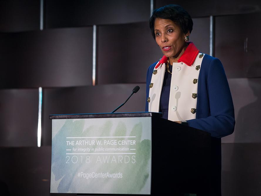 Lisa Davis at the 2018 Page Center Awards