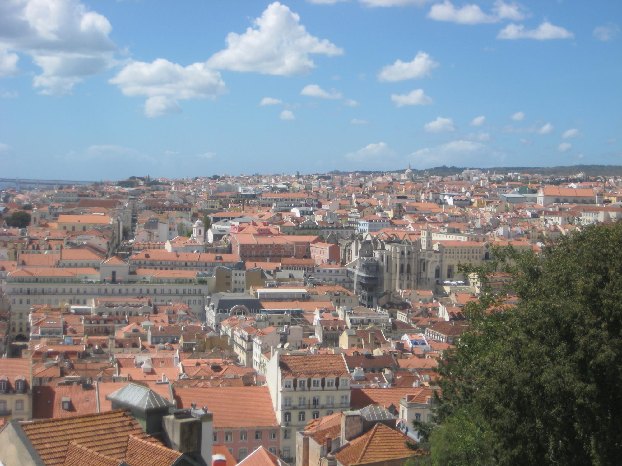 View of Lisbon, Portugal, from the St. George castle