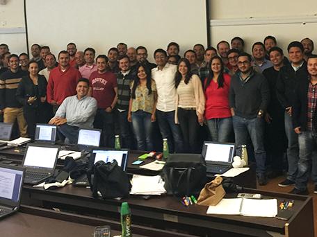 Luis Ayala and graduate students 