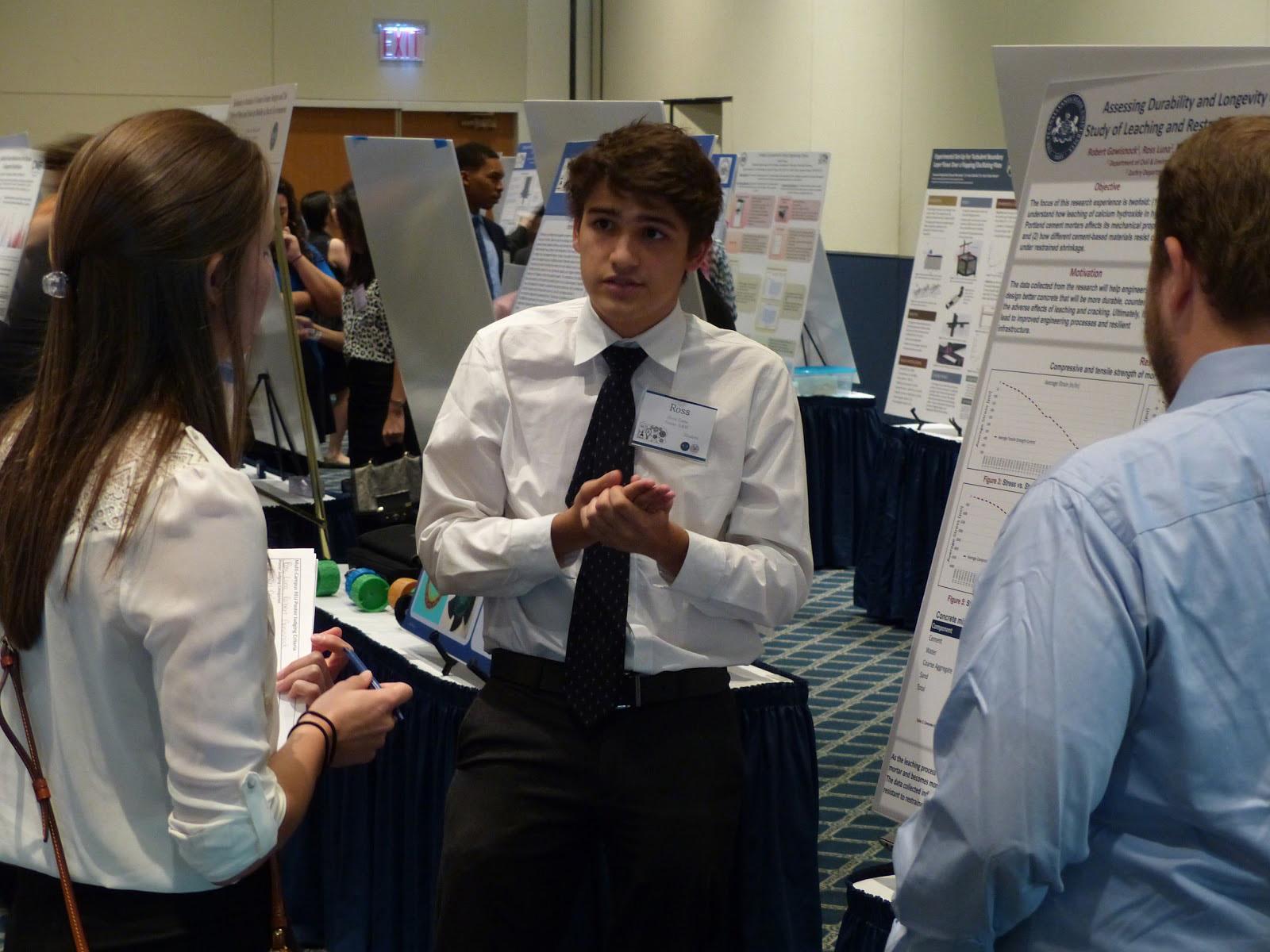 Ross Luna at REU Symposium