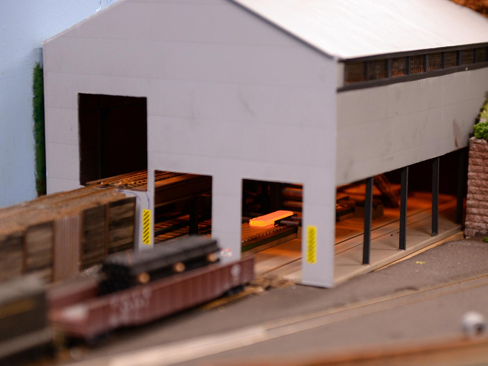 Model railroad steel mill