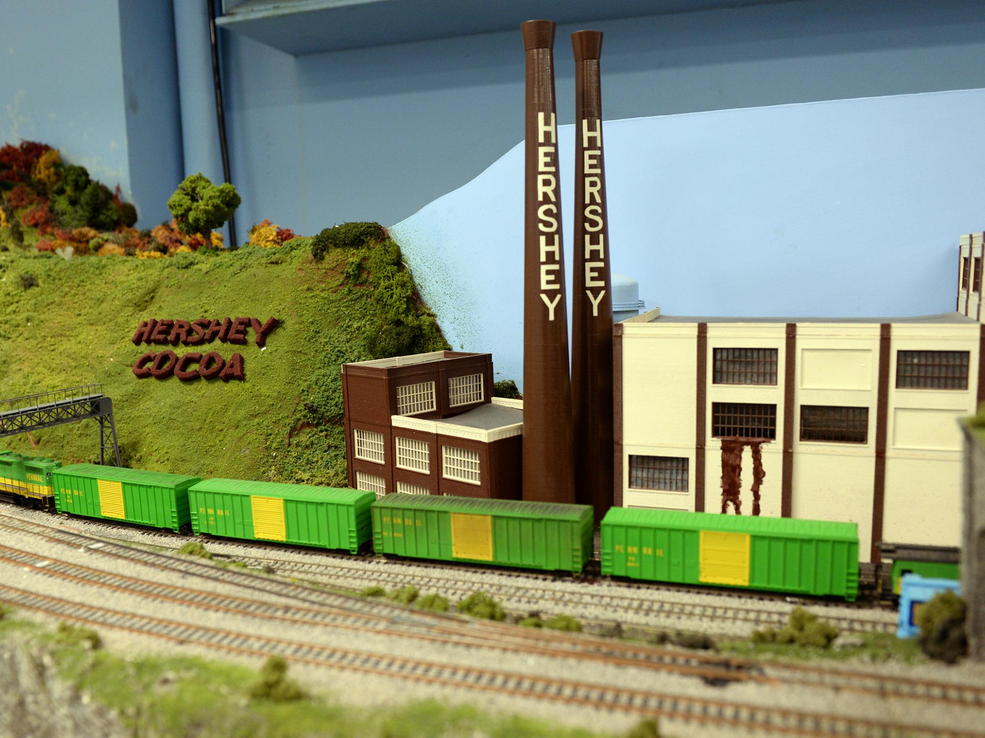 Model railroad Hershey factory