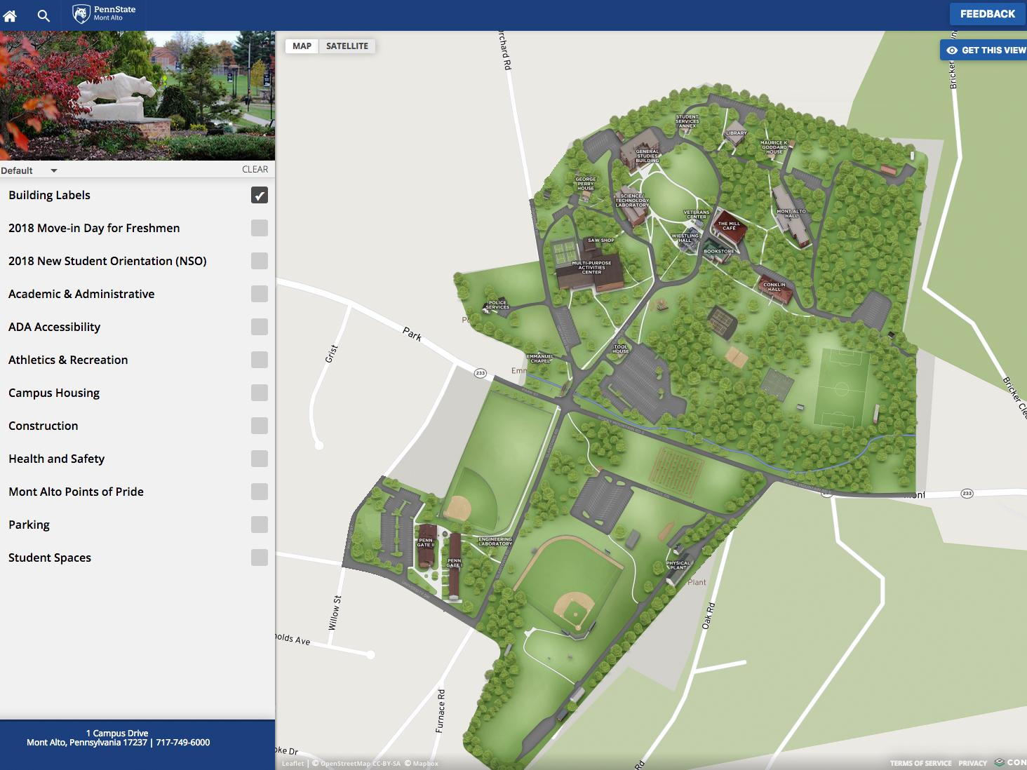 Online Visitors Map - Penn State Mont Alto