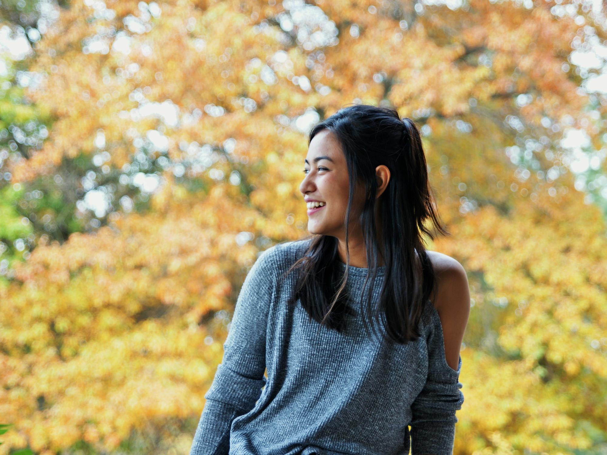 Megha Tuladhar, a first-year Economics major from Kathmandu, Nepal, shared her story of working at a rescue and rehabilitation center for trafficking victims with People of Penn State Behrend.
