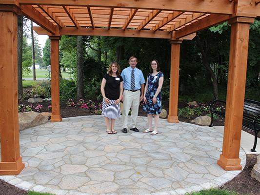 Creager family joined the Memorial Garden dedication.