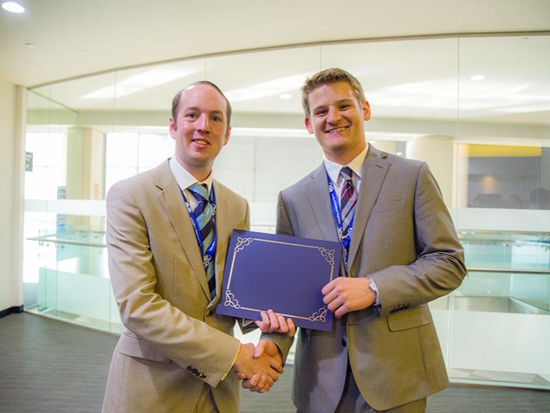 Penn State graduate Michael Cavazza won third place in the Society of Petroleum Engineers (SPE) student paper contest for his thesis research.