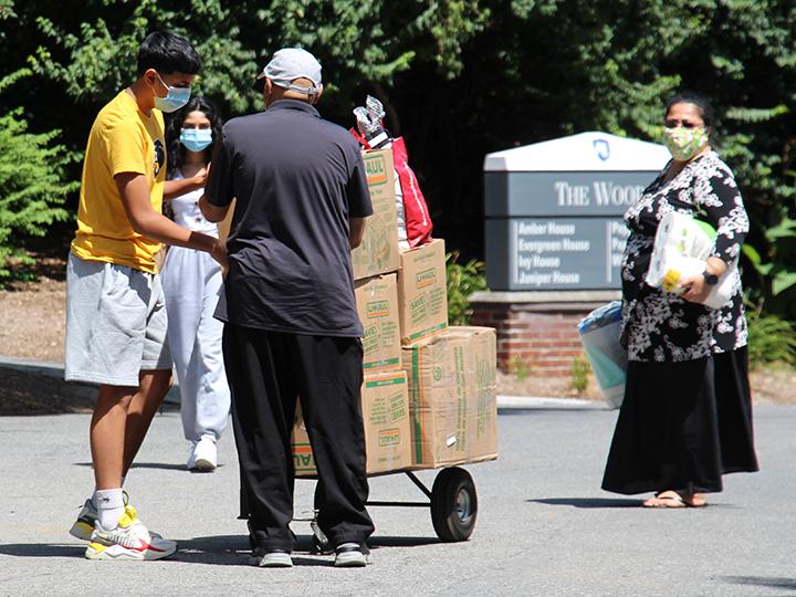 Berks in-coming student moving into his room.