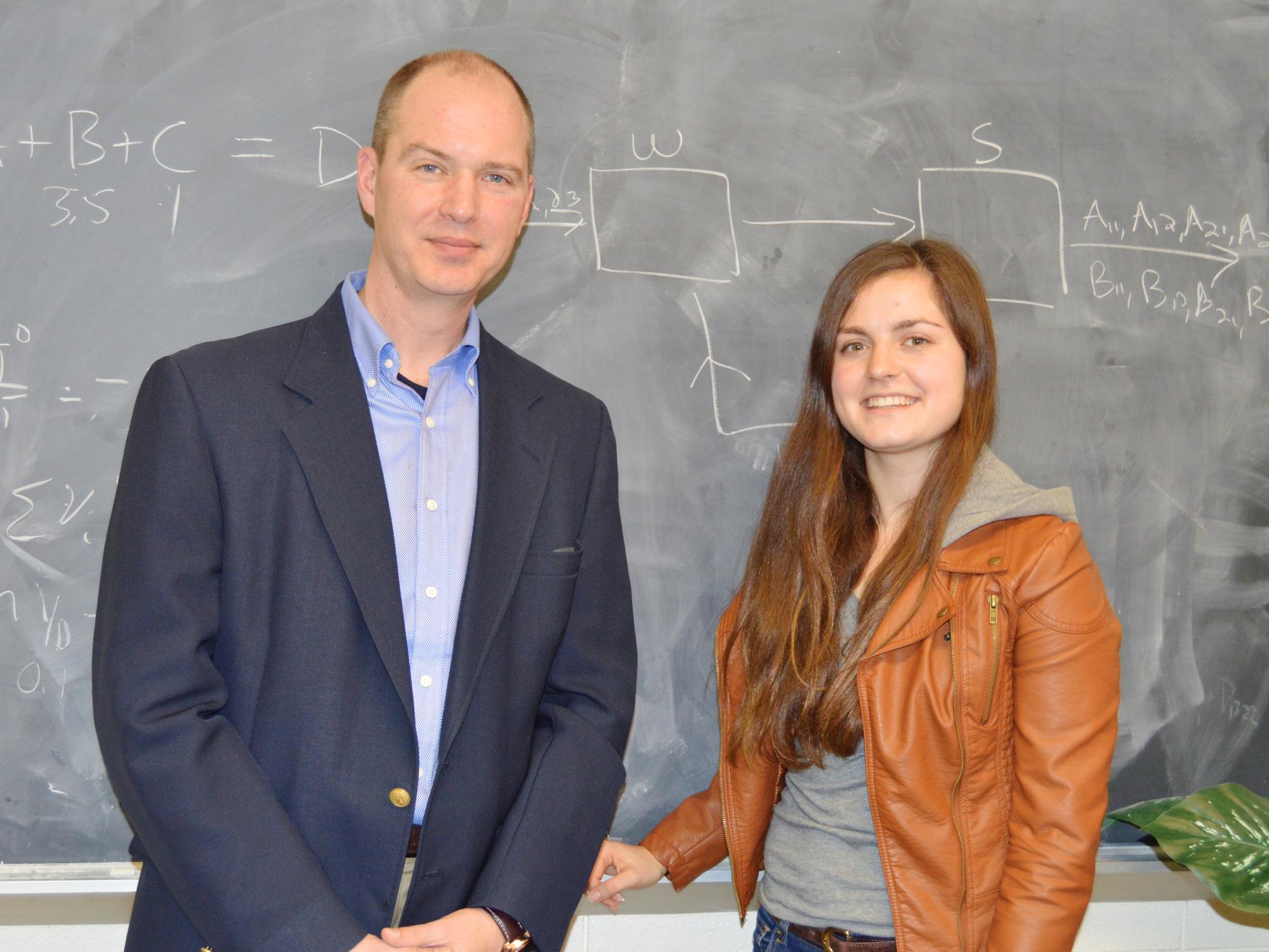 Natalie Morrissey with research advisor, Darrell Velegol