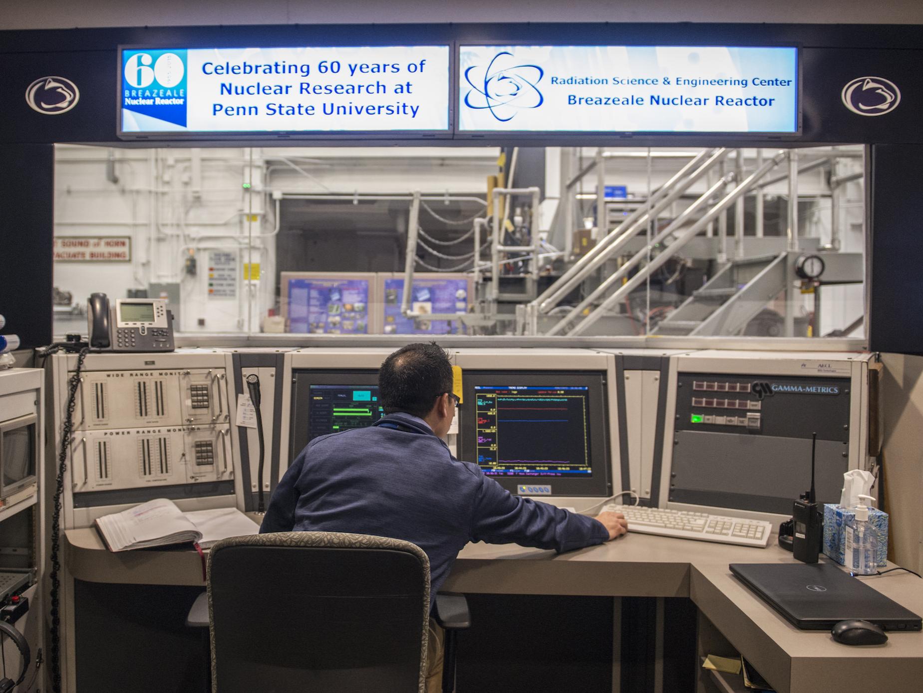 control room at Breazeale Nuclear Reactor
