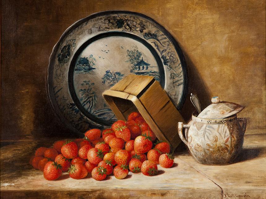 Richard La Barre Goodwin, "Still Life with Strawberries," c. 1885