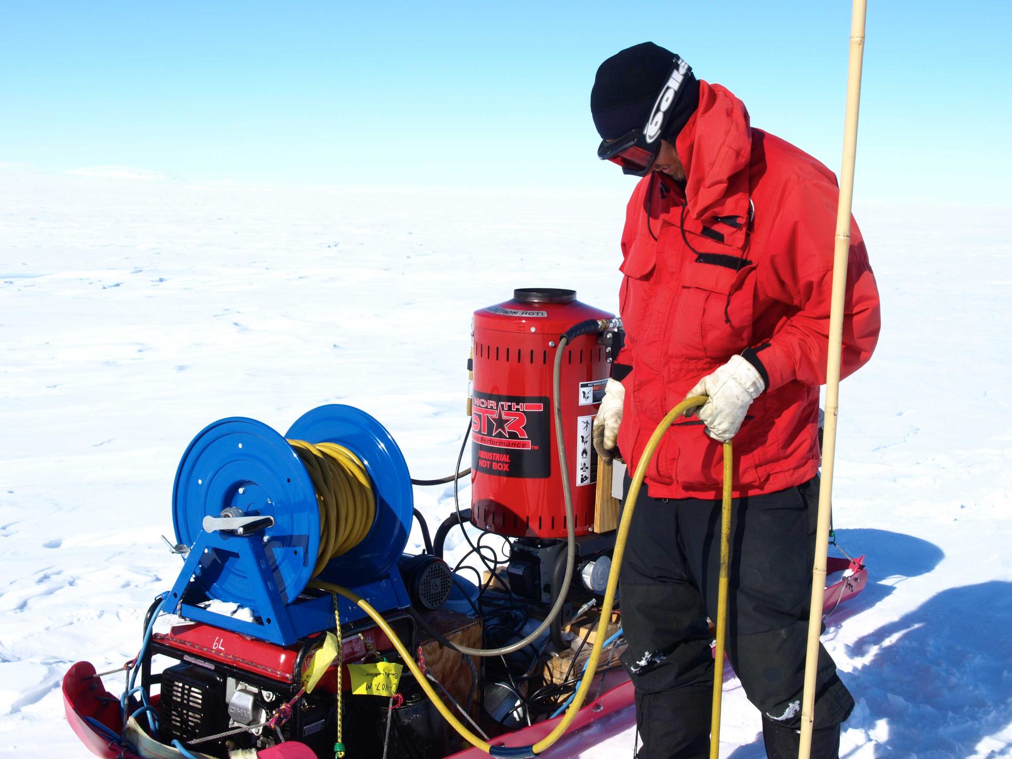 drilling on Pine Island Glacier