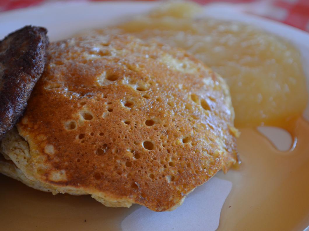 Pancakes and sausage at the Shaver's Creek Maple Harvest Festival