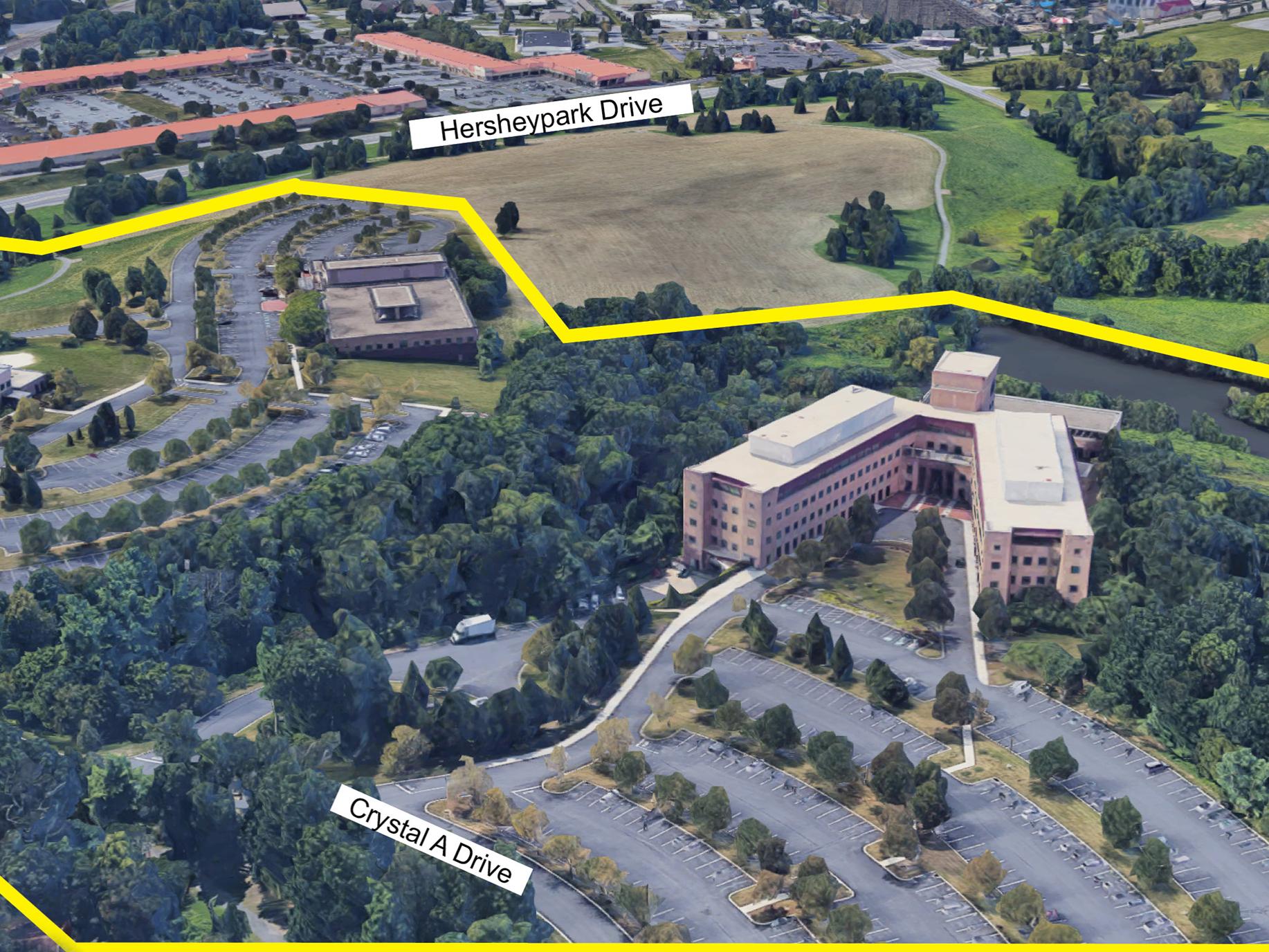 Aerial view of Crystal A Property drive