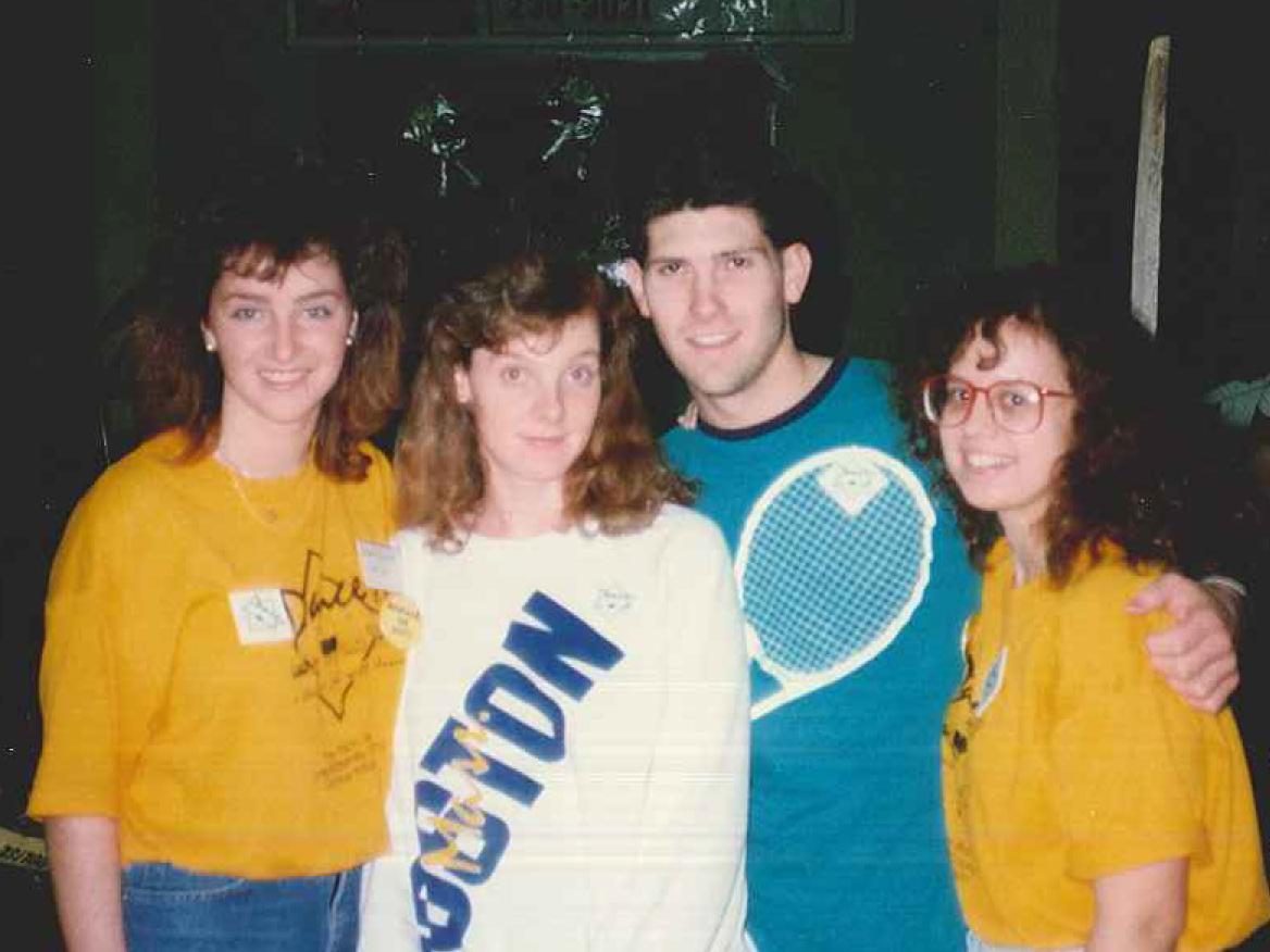 Philip and Beth with moralers at THON in 1988