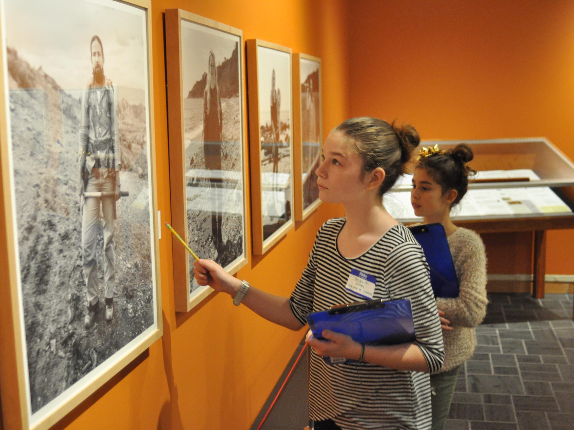 Students tour The Bearded Lady Project exhibit at Penn State