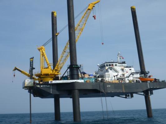 The drilling platform that captured core samples from Chicxulub crater