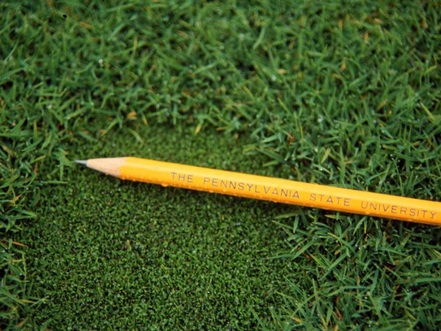 pencil on green