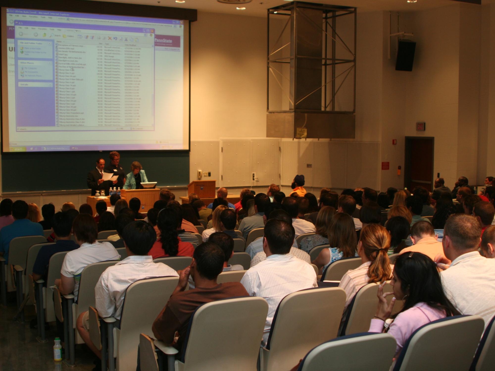 Penn State Law students in a Pre-Katz classroom