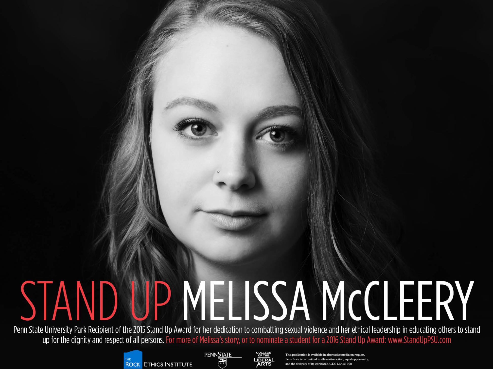 Melissa McCleery 2015 Stand Up Honoree Poster