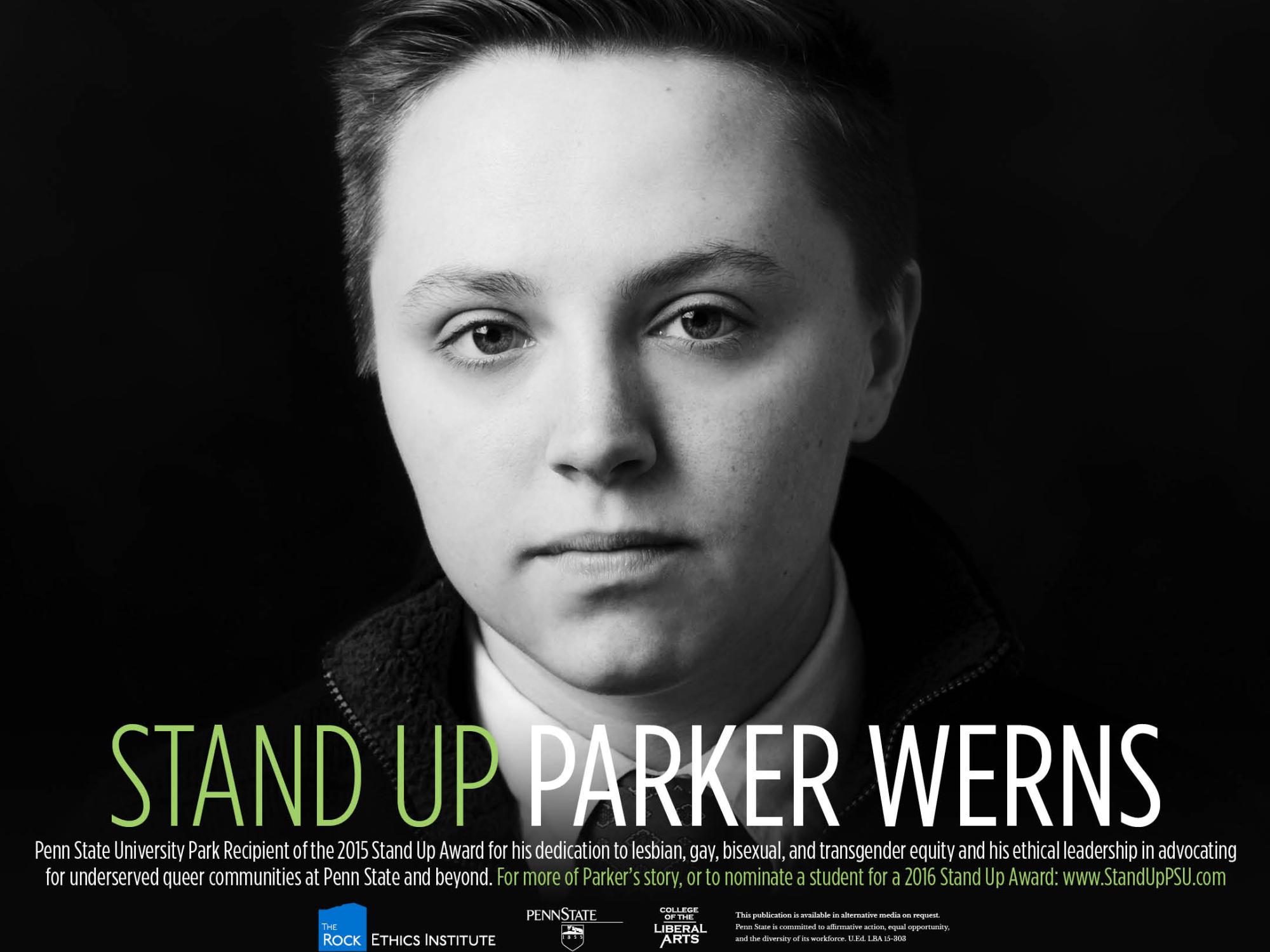Parker Werns 2015 Stand Up Honoree Poster