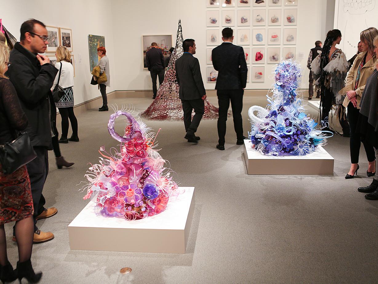 Visitors view Aurora Robson's work