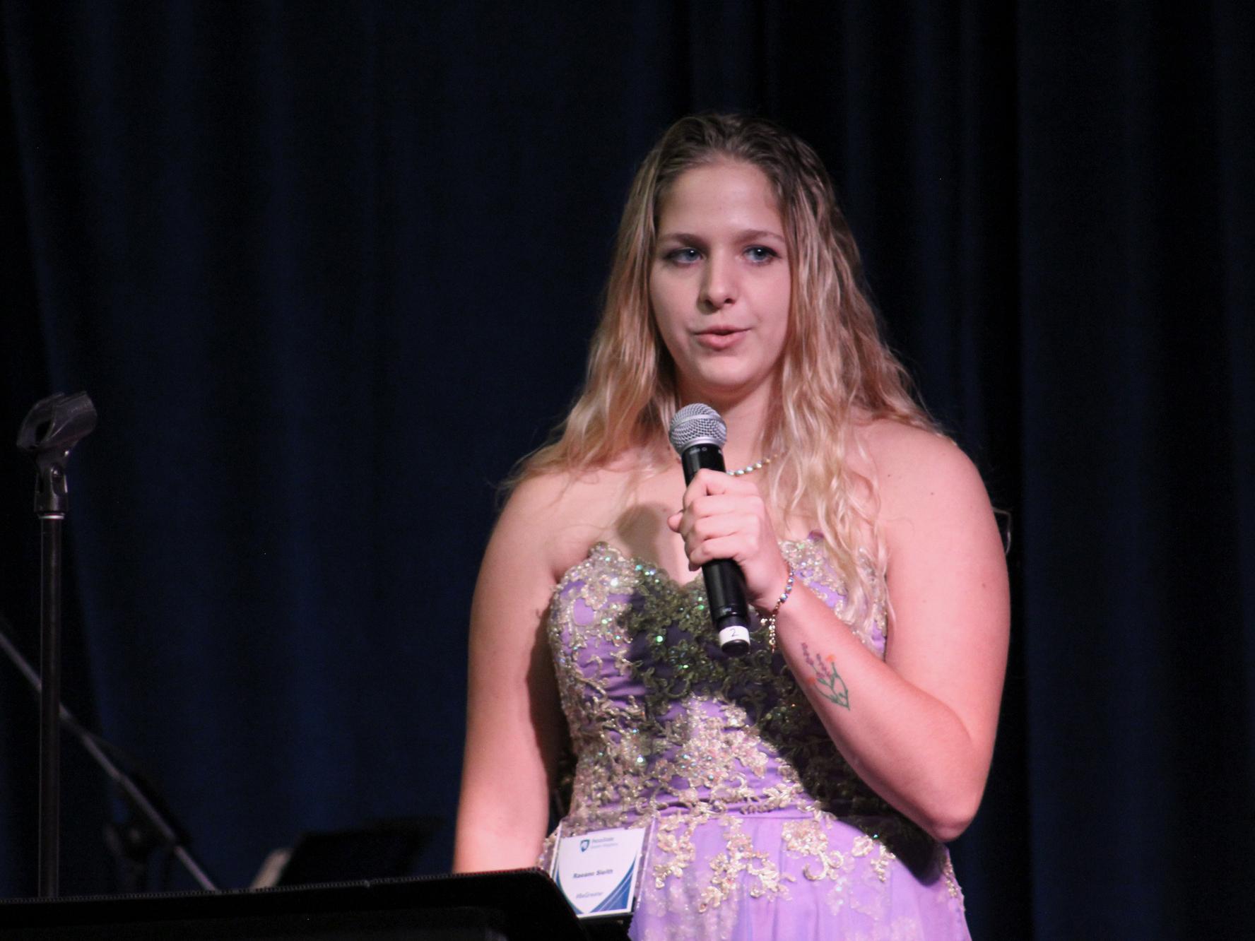 Student Raeann Speaking 