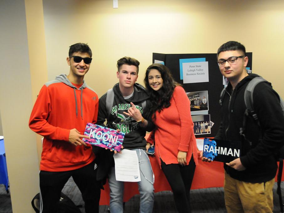 A group of students pose together
