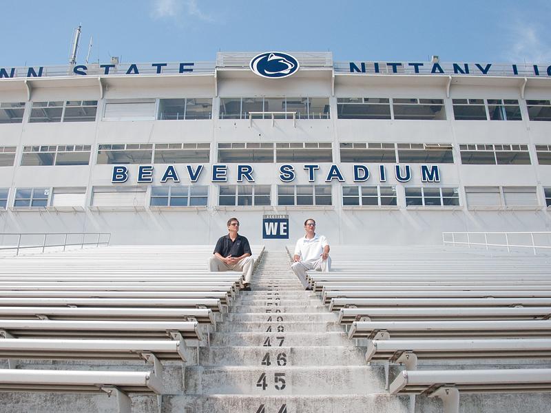 Rand Allison and Phil Mansfield in Beaver Stadium