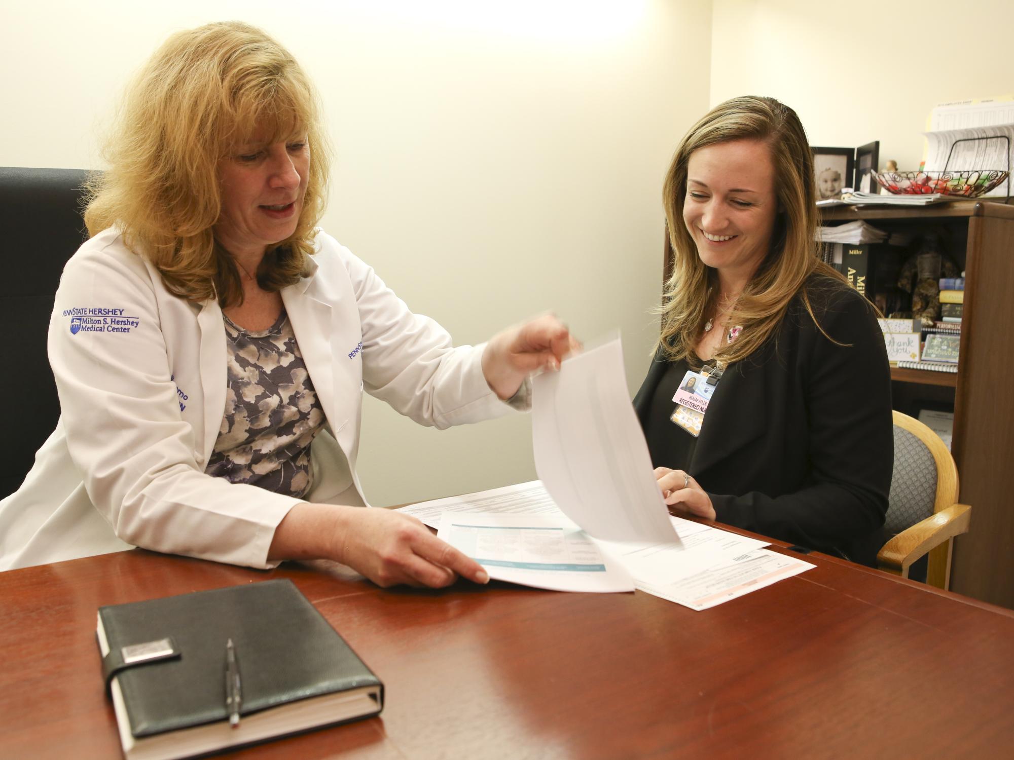 Penn State World Campus student and nurse Renae Epler, at the Penn State Milton S. Hershey Medical Center